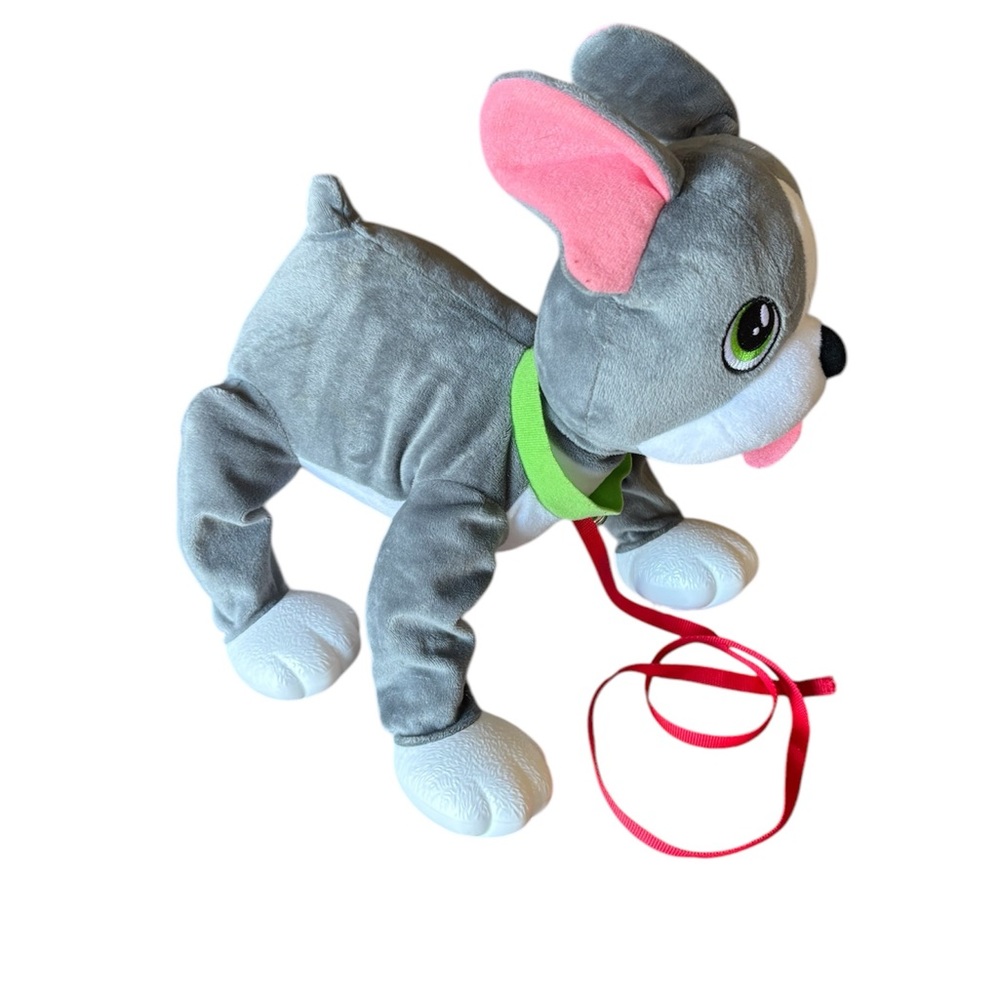Peppy Pups Bulldog Pull Along Plush Toy Does Not Use Batteries Kid Powered